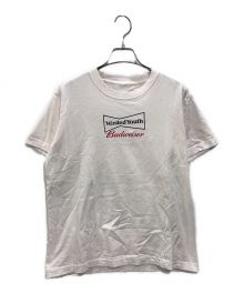 WASTED YOUTH×BUDWEISER（ウエステッド ユース×バドワイザー）の古着「コラボプリントTシャツ」｜ピンク