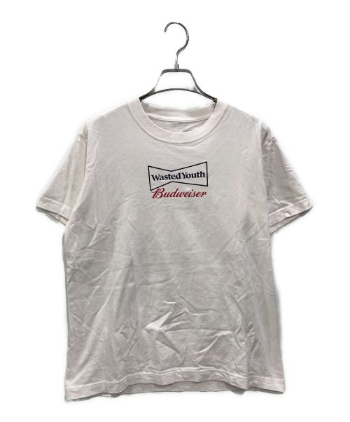 WASTED YOUTH（ウエステッド ユース）Wasted Youth (ウエステッド ユース) BUDWEISER (バドワイザー) コラボプリントTシャツ ピンク サイズ:Sの古着・服飾アイテム