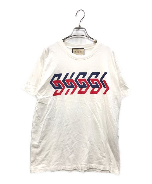 GUCCI（グッチ）GUCCI (グッチ) MIRROR PRINT T-SHIRT ホワイト サイズ:XSの古着・服飾アイテム