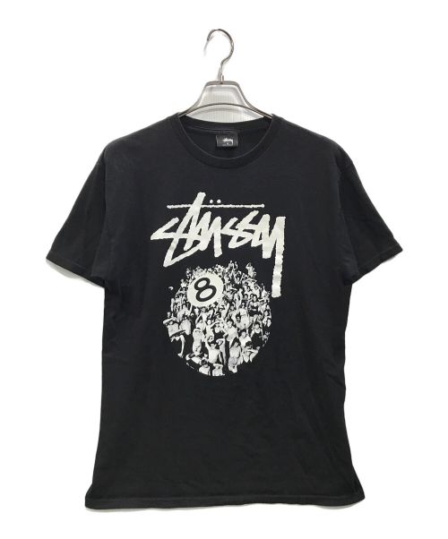 stussy（ステューシー）stussy (ステューシー) 8ball logo print TEE ロゴプリントTEE ブラック サイズ:Mの古着・服飾アイテム