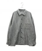 STEVEN ALANスティーブンアラン）の古着「W/NYLN TRIPLE-STICH CAMP COLLAR SHIRT」｜グレー