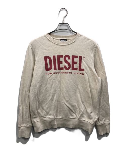 DIESEL（ディーゼル）DIESEL (ディーゼル) ロゴスウェット ベージュ サイズ:Sの古着・服飾アイテム