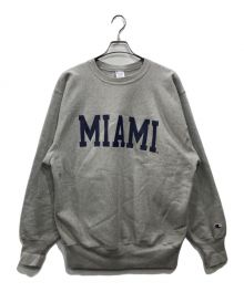 Champion REVERSE WEAVE（チャンピオン リバース ウィーブ）の古着「90S MIAMI カレッジロゴスウェット」｜グレー