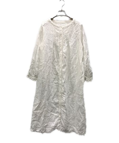 nest Robe（ネストローブ）nest Robe (ネストローブ) リネンワンピース ホワイト サイズ:Fの古着・服飾アイテム