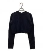 AURALEEオーラリー）の古着「BRUSHED RASCHEL MOLE KNIT PULLOVER(ブラッシュドラッセルモールニットプルオーバー)」｜ブラック