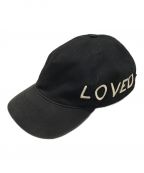 GUCCIグッチ）の古着「LOVED ベースボールキャップ」｜ブラック