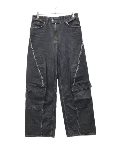 jieda（ジエダ）jieda (ジエダ) SWITCHING CARGO DENIM PANTS デニムパンツ ブラック サイズ:2の古着・服飾アイテム