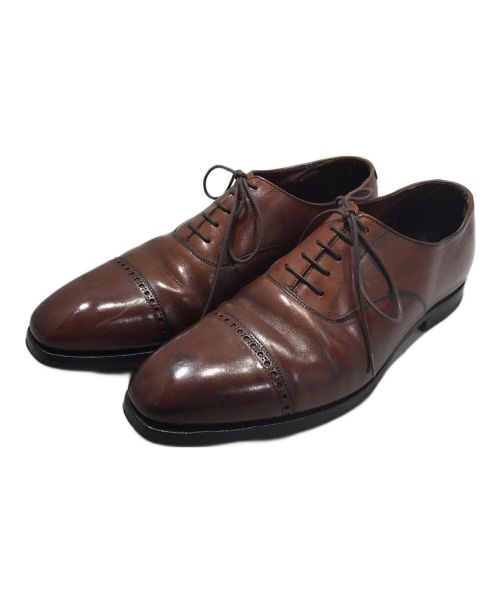 Crockett & Jones（クロケット＆ジョーンズ）Crockett & Jones (クロケット＆ジョーンズ) BELGRAVEストレートチップシューズ ブラウン サイズ:26.5の古着・服飾アイテム