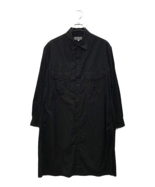 Yohji Yamamoto pour homme（ヨウジヤマモト プールオム）Yohji Yamamoto pour homme (ヨウジヤマモト プールオム) Wポケットロングシャツ ブラック サイズ:2の古着・服飾アイテム