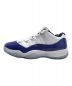 NIKE (ナイキ) GIRLS WMNS AIR JORDAN RETRO 11 LOWローカットスニーカー ホワイト×ブルー サイズ:27㎝：8000円