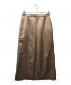 6(ROKU) BEAUTY&YOUTHロク ビューティーアンドユース）の古着「サテンスカート」｜ベージュ