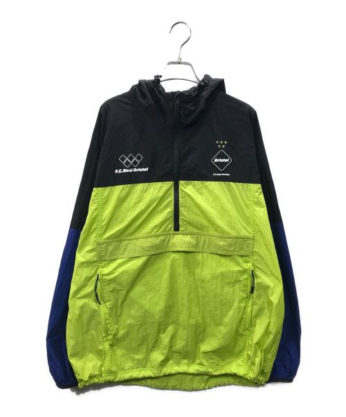 F.C.R.B.（エフシーアールビー）F.C.R.B. (エフシーアールビー) MESH BACK POCKET ANORAK アノラックパーカー ブラック×イエロー サイズ:Sの古着・服飾アイテム