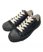 MIHARA YASUHIROミハラヤスヒロ）の古着「GENERAL SCALE PAST SOLE CANVAS LOW-TOP Sneaker」｜ブラック