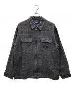 BoTTボット）の古着「Zip Up Flannel Shirt」｜ネイビー