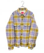 SUPREMEシュプリーム）の古着「22AW shearling lined flannel shirt フランネルシャツ」｜ブラウン×パープル