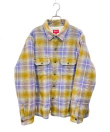 SUPREME（シュプリーム）の古着「22AW shearling lined flannel shirt フランネルシャツ」｜ブラウン×パープル