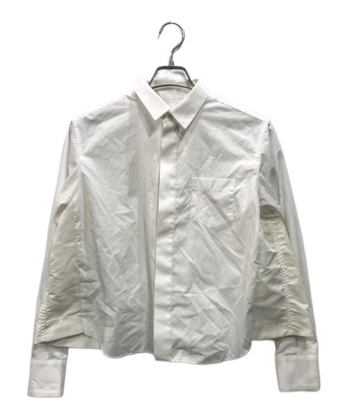 sacai（サカイ）sacai (サカイ) Cotton Poplin x Nylon Twill Shirt ホワイト サイズ:1の古着・服飾アイテム