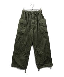 AUTHEN（オーセン）の古着「WIDE OVER PANTS」｜カーキ