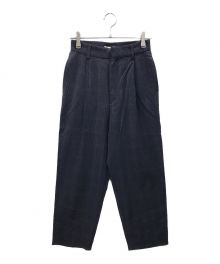 STEVEN ALAN（スティーブンアラン）の古着「GLEN CHECK PEG TOP TROUSERS」｜ネイビー