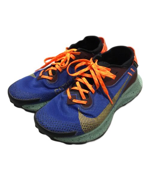 NIKE（ナイキ）NIKE (ナイキ) Pegasus Trail 2 Gore-Texローカットスニーカー ブルー×オレンジ サイズ:25㎝の古着・服飾アイテム