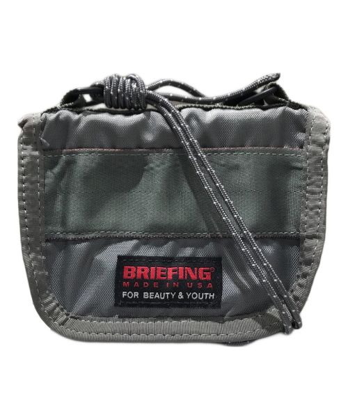 BRIEFING（ブリーフィング）BRIEFING (ブリーフィング) BEAUTY&YOUTH (ビューティーアンドユース) 別注2WAY ZIP WALLET グレーの古着・服飾アイテム