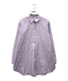 theory luxe（セオリーリュクス）の古着「Striped Cotton Poplin Joris」｜ラベンダー