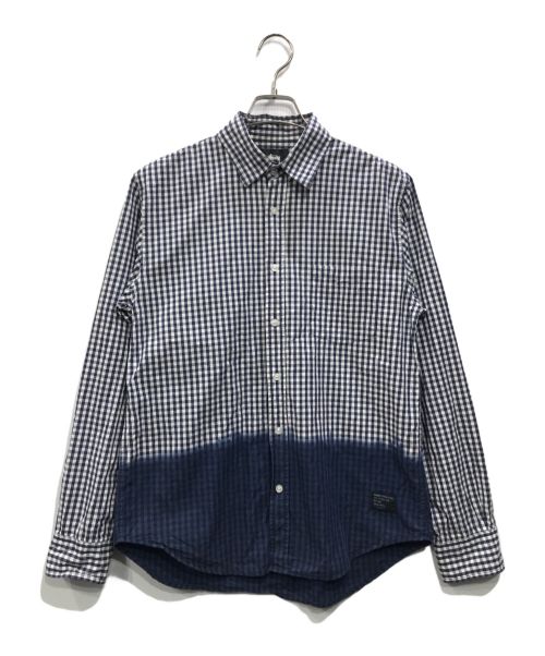 stussy（ステューシー）stussy (ステューシー) グラデーションチェックシャツ ブルー サイズ:Ｍの古着・服飾アイテム