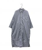 Plageプラージュ）の古着「wide wash シャツワンピース」｜ネイビー