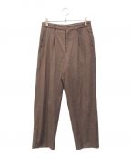 STEVEN ALANスティーブンアラン）の古着「T/C/L OX SUPER BAGGY TAPERED PANTS」｜ブラウン