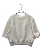 AURALEEオーラリー）の古着「LIGHT FLOWY SWEAT HALFSLEEVE P/O」｜ホワイト