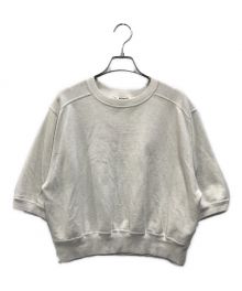 AURALEE（オーラリー）の古着「LIGHT FLOWY SWEAT HALFSLEEVE P/O」｜ホワイト