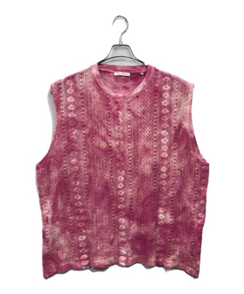 OUR LEGACY（アワーレガシー）OUR LEGACY (アワーレガシー) Box Sleeveless Tie Dye Cotton Crochet ピンク サイズ:52の古着・服飾アイテム