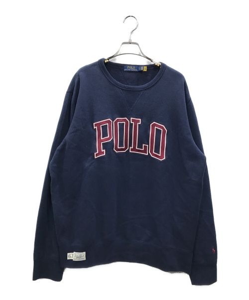 POLO RALPH LAUREN（ポロ・ラルフローレン）POLO RALPH LAUREN (ポロ・ラルフローレン) カレッジロゴスウェット ネイビー サイズ:Lの古着・服飾アイテム