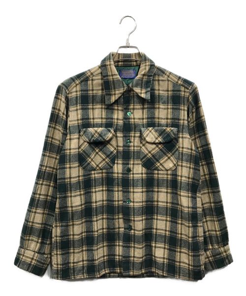 PENDLETON（ペンドルトン）PENDLETON (ペンドルトン) 70'sチェックウールシャツ グリーン サイズ:Mの古着・服飾アイテム