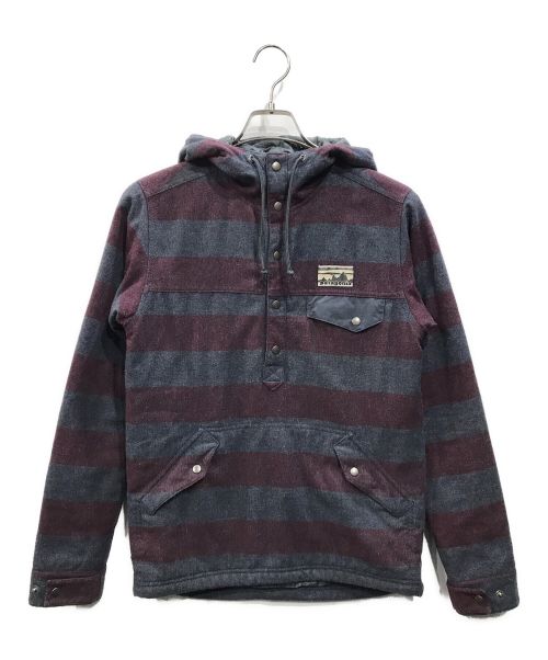 Patagonia（パタゴニア）Patagonia (パタゴニア) Reclaimed Wool Snap-T Pullover パープル×ネイビー サイズ:XXSの古着・服飾アイテム