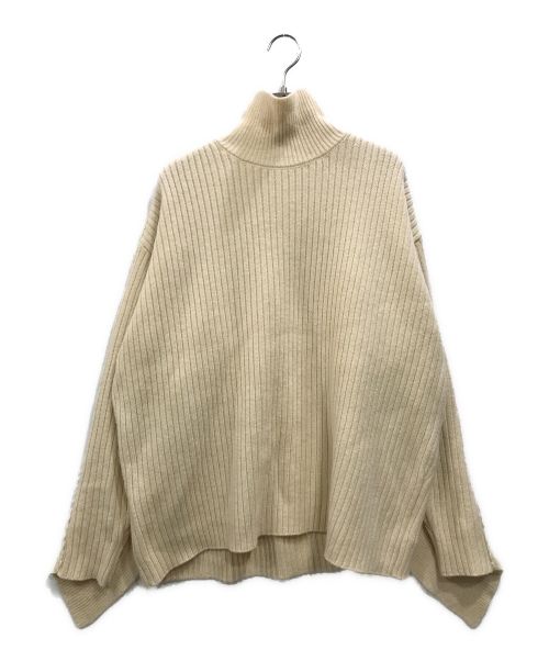 CLANE（クラネ）CLANE (クラネ) バックフリルタートルネックニットトップス ホワイト サイズ:1の古着・服飾アイテム