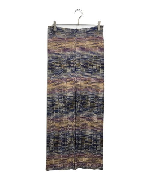 missoni（ミッソーニ）MISSONI (ミッソーニ) ジグザグ柄ニットパンツ マルチカラー サイズ:42の古着・服飾アイテム