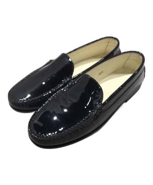 TOD'S（トッズ）TOD'S (トッズ) エナメルローファー ブラック サイズ:36.5の古着・服飾アイテム