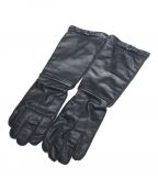 JOHN LAWRENCE SULLIVANジョンローレンスサリバン）の古着「LEATHER LONG GLOVES」｜ブラック