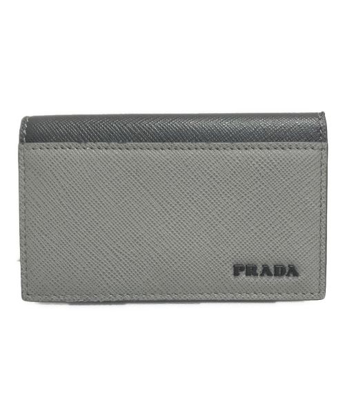 PRADA（プラダ）PRADA (プラダ) サフィアーノ カードケース グレーの古着・服飾アイテム