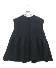 ELLA（エラ）の古着「doby cloth frill vest」｜ブラック