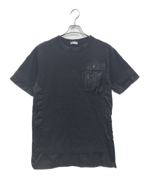 Dior（ディオール）Dior (ディオール) sacai (サカイ) ドッキングTシャツ ブラック サイズ:Sの古着・服飾アイテム