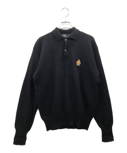 POLO RALPH LAUREN（ポロ・ラルフローレン）POLO RALPH LAUREN (ポロ・ラルフローレン) 襟付ニット ブラック サイズ:Mの古着・服飾アイテム