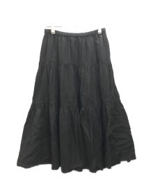 R&D.M.Co-OLDMAN'S TAILOR（オールドマンズテイラー）の古着「GARMENT DYE TIERED SKIRTS」｜ブラック