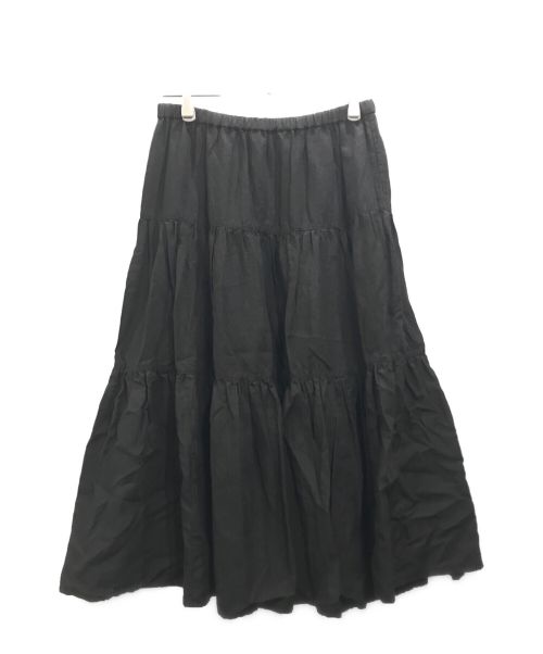 R&D.M.Co-OLDMAN'S TAILOR（オールドマンズテイラー）R&D.M.Co-OLDMAN'S TAILOR (オールドマンズテイラー) GARMENT DYE TIERED SKIRTS ブラック サイズ:S 未使用品の古着・服飾アイテム