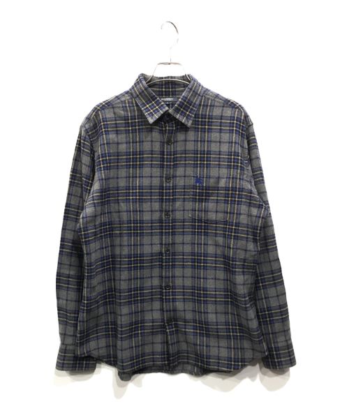 BURBERRY LONDON（バーバリーロンドン）BURBERRY LONDON (バーバリーロンドン) チェックシャツ グレー サイズ:Lの古着・服飾アイテム