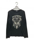 Hysteric Glamourヒステリックグラマー）の古着「ロングスリーブTシャツ」｜ブラック