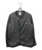 DANTONダントン）の古着「FLEECE COLLARLESS JACKET」｜グレー