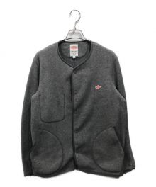 DANTON（ダントン）の古着「FLEECE COLLARLESS JACKET」｜グレー