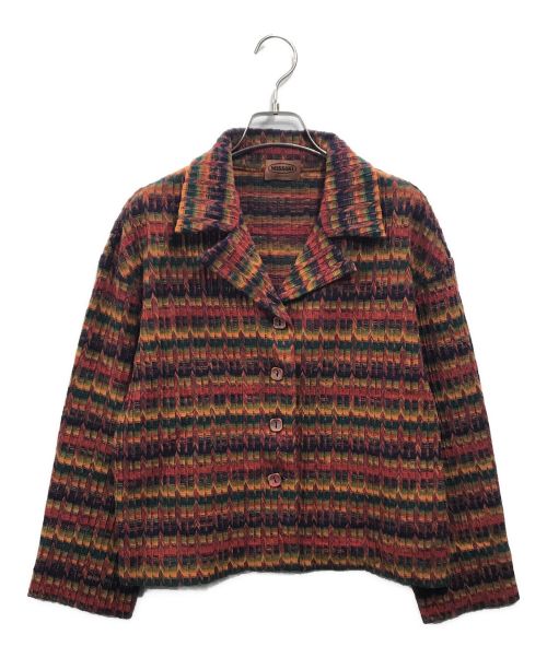 missoni（ミッソーニ）missoni (ミッソーニ) 総柄ニットジャケット マルチカラー サイズ:42の古着・服飾アイテム